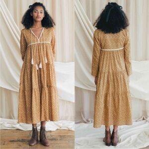 Christy Dawn The Paloma Dress in Biscotti Cosmos Floral MP